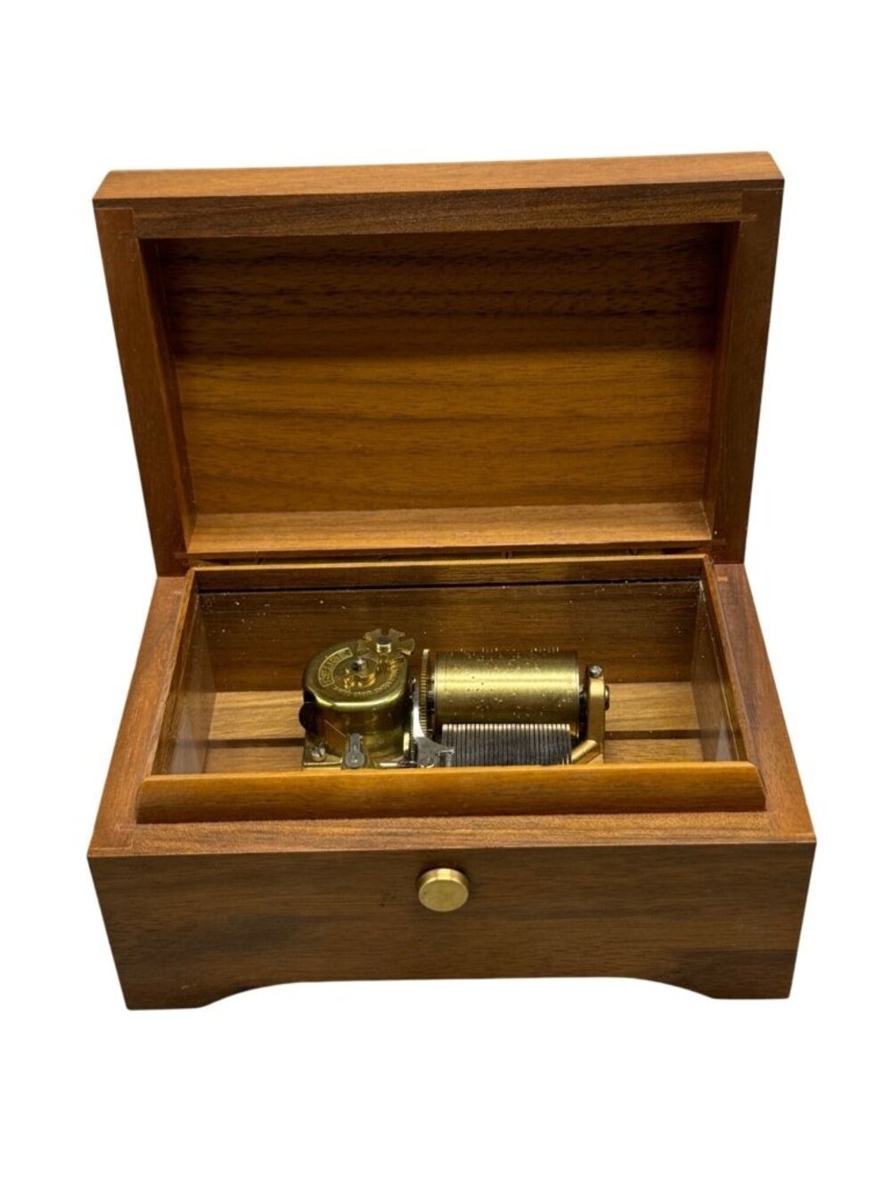 vintage wood music box Reuge rain drop keep fallin' on your head Swiss READ